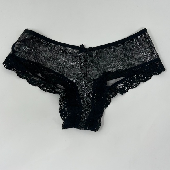 VS Floral Lace Mesh Back Cheeky Panty XS - Picture 2 of 10